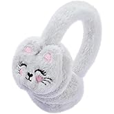 Pop Your Dream Kids Cat Earmuffs Cute Animal Ear Muffs Winter Outdoor Ear Covers Plush Ear Warmer for Boys Girls Age 7-14
