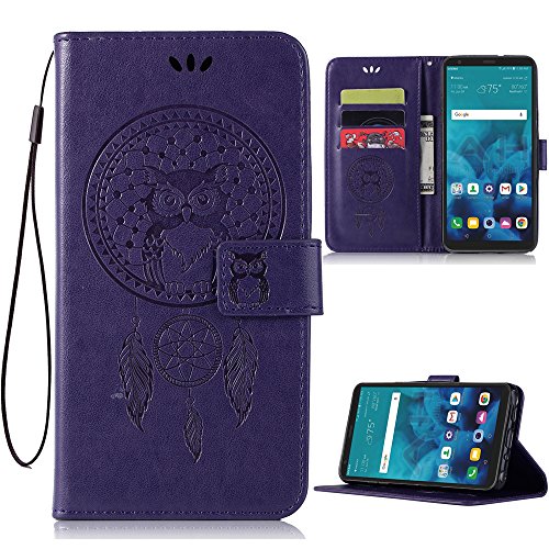LG Stylo 4 Case,LG Stylo 4 Plus Phone Case,LG Q Stylus 4 Wallet Case,PU Leather Wallet Flip Case with Credit Card Holder and Kickstand Dreamcatcher Phone Cover for LG Stylo 4 Plus/Q Stylus,Purple