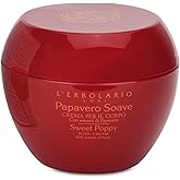 L'Erbolario Body Cream - Moisturizing Body Butter for Dry Skin - Soothing Skin Care With Vitamin E and Floral Amber Fragrance - Sweet Poppy - 6.7 oz