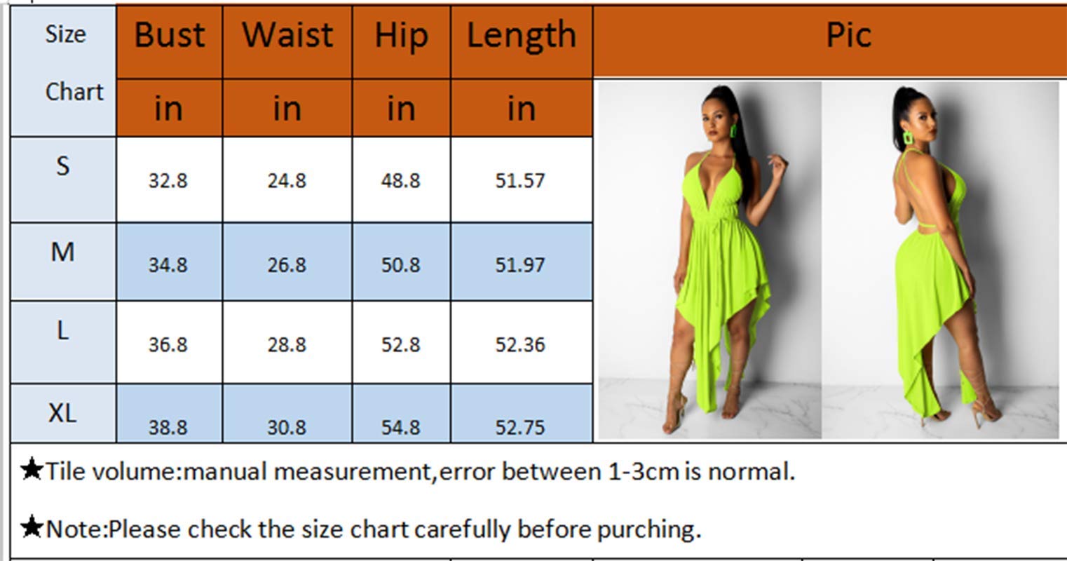 Uni Clau Women Asymmetrical Dress - Sexy V Neck Spaghetti Strap High Low Backless Cocktail Midi Dresses Red