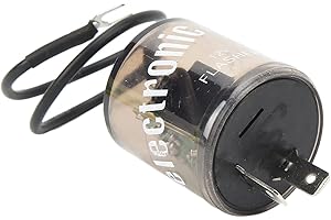 Acouto LED Flasher Relay 2Pin Electronic Flasher Relay LED Turn Lights Bulbs Relay DC12V for Car Motorcycle