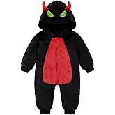 Unisex Toddler Baby Animal Costume Halloween Dress Up Outfits for Baby Boys Girls Cartoon Hooded Romper Jumpsuit