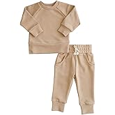 PEANUT BUTTER JUNCTION Fall Outfits for Kids and Toddler | Long Sleeve Top and Long Pants Set Baby Sweatsuits