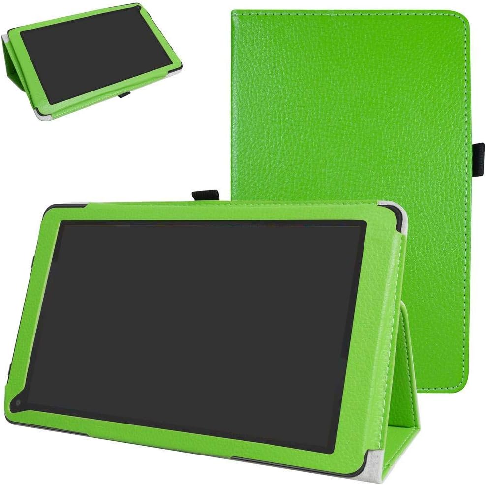 Yuntab D102 Case,Mama Mouth PU Leather Folio 2-Folding Stand Cover for 10.1" Yuntab D102 10.1 inch Android 6.0 Tablet,Green