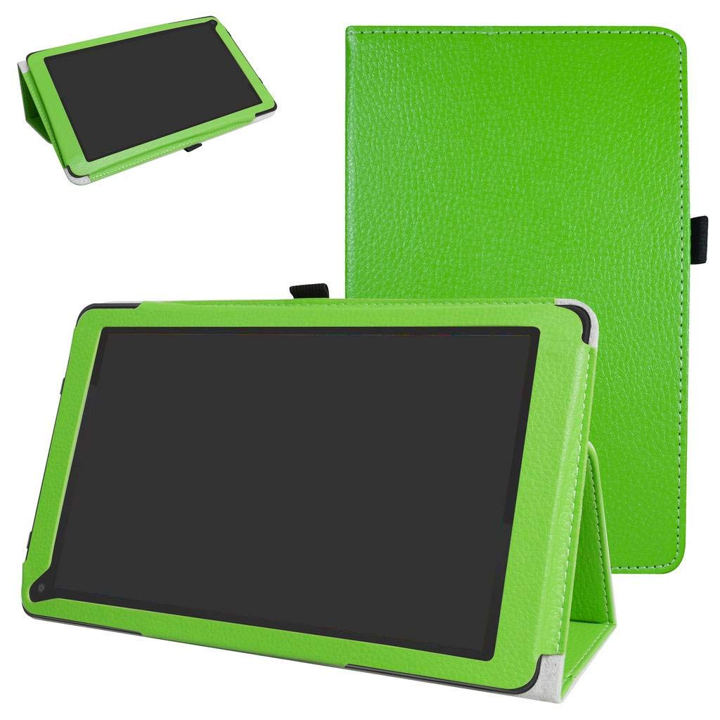 Yuntab D102 Case,Mama Mouth PU Leather Folio 2-Folding Stand Cover for 10.1" Yuntab D102 10.1 inch Android 6.0 Tablet,Green
