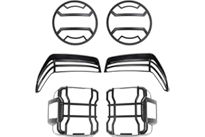 Car Taillight Headlight Cover Trim Wheel Eyebrow Lamp Protector Compatible With Jeep Wrangler JL JT Gladiator 2018-2023 Inter