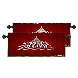 BaoNews White Merry Christmas Kitchen Valances for