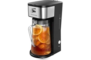 WATO FT Iced Coffee Tea Maker With Reusable Filter Basket 3 QT Pitcher Iced Tea And Coffee Machine, Tea Makers For Iced Tea, Lattes, Lemonade And Flavored Water (3QT 2)