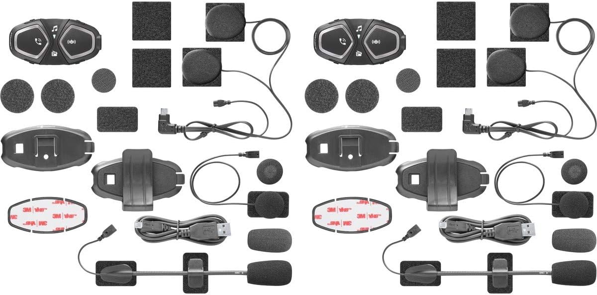 Interphone INTERPHOCONNECTTP Motorcycle Bluetooth Headset intercom, Black, Duoble Unit Pack, Pre-Paired - Image 3