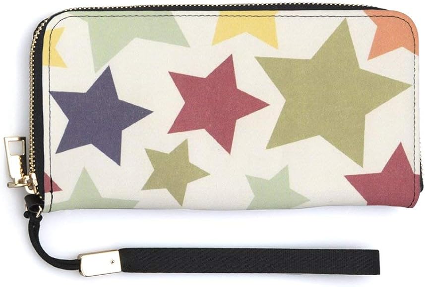 Amazon カラフルスター 財布 長財布 小銭入れ レディース メンズ財布 人気 かわいい 高級感あり スマホ入れ可 大容量 ラウンドファスナー スキミング防止財布 自分用もプレゼント用も最適 おしゃれ 新年のプレゼント Yxdtff 財布