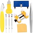 UUBAAR Watch Battery Replacement Kit - 9 PCS Professional Tool Set with Adjustable Case Opener, Back Remover, Holder & Precision Tools
