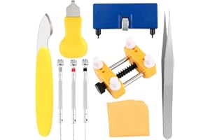 UUBAAR Watch Battery Replacement Kit - 9 PCS Professional Tool Set with Adjustable Case Opener, Back Remover, Holder & Precision Tools