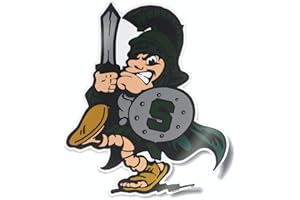 NUDGE PRINTING Collegiate NCAA Car Decal Made from Premium Weatherproof Vinyl (Michigan State Sword Sparty)