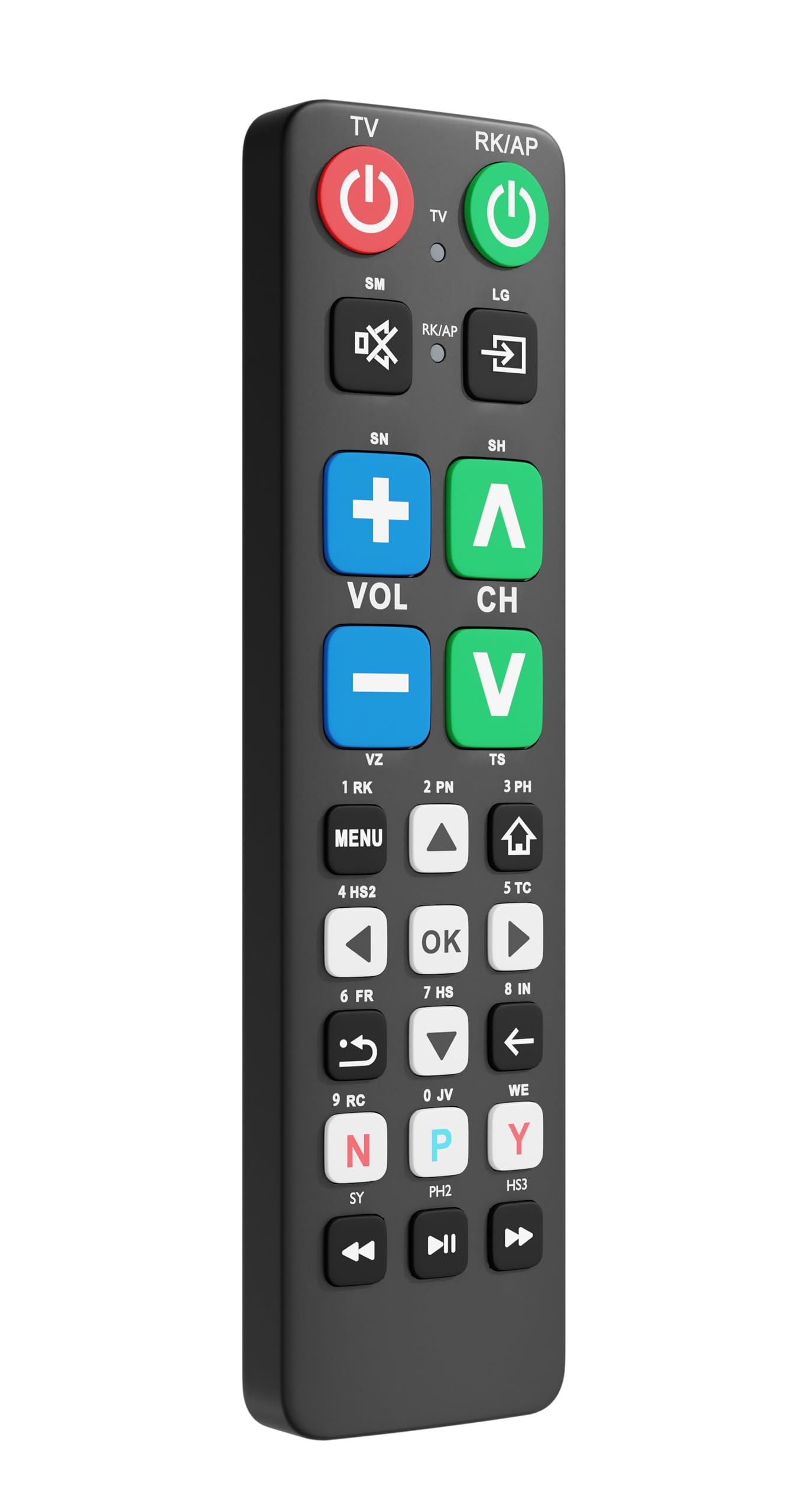 Photo 1 of Big Button Universal TV Remote Control for LG, Samsung, Sony, Philips, PANASONIC Smart TV, Easy for The Elderly, Seniors, Elders, Older Adult, No Voice