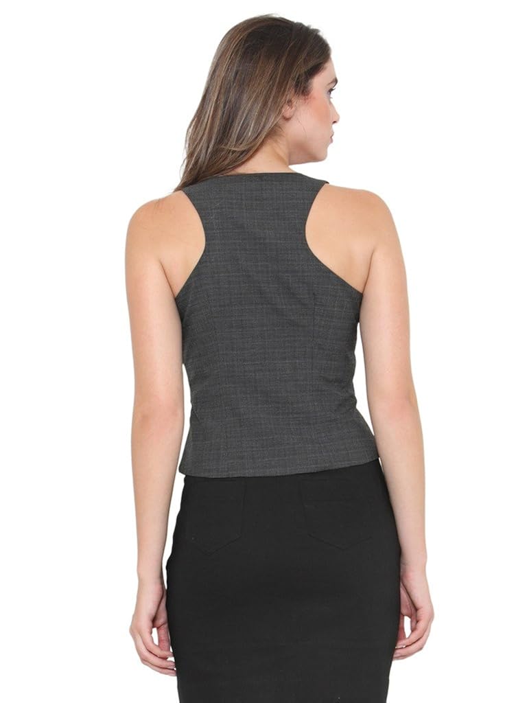 de beau women's cotton blended waistcoat