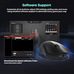 TECWARE EX1 Lightweight Gaming Mouse, 26K DPI