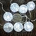 Impress Life Christmas Wedding String Lights, 10ft 40 Cold White Orbs Ball Led Fairy Lighting, Silver Wire Battery Operated with Remote for House, Bedroom, Patio Decoration, Mirror Bedroom Wreath