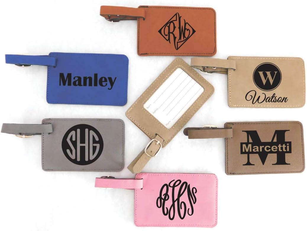 leather luggage tags amazon