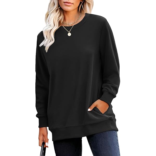 Sudadera Talla Grande Sudadera PRETTODAY Para Mujer - Manga Larga, Cuello Redondo Y Ajuste Relajado Sudadera Prettoday Manga Larga Cuello Redondo Naranja