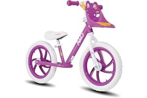 JOYSTAR 12/14 Inch Kids Balance Bike for 18months-5 Years Old Boys Girls, Lightweight Toddler Balance Bikes with Footrest and Handlebar Basket or Doll Seat