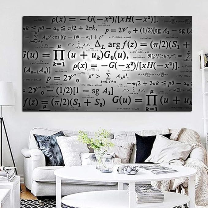 Mfming Imprimer Science Albert Einstein Formule Mathematiques Peinture Numerique Sur Toile Art Mur Photo Pour Salon 50x100 Cm Sans Cadre Amazon Fr Cuisine Maison