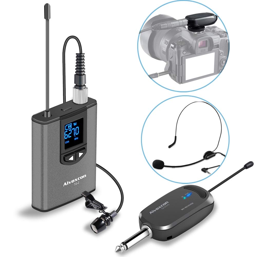 Wireless Headset Lavalier Microphone System Alvoxcon Wireless Lapel