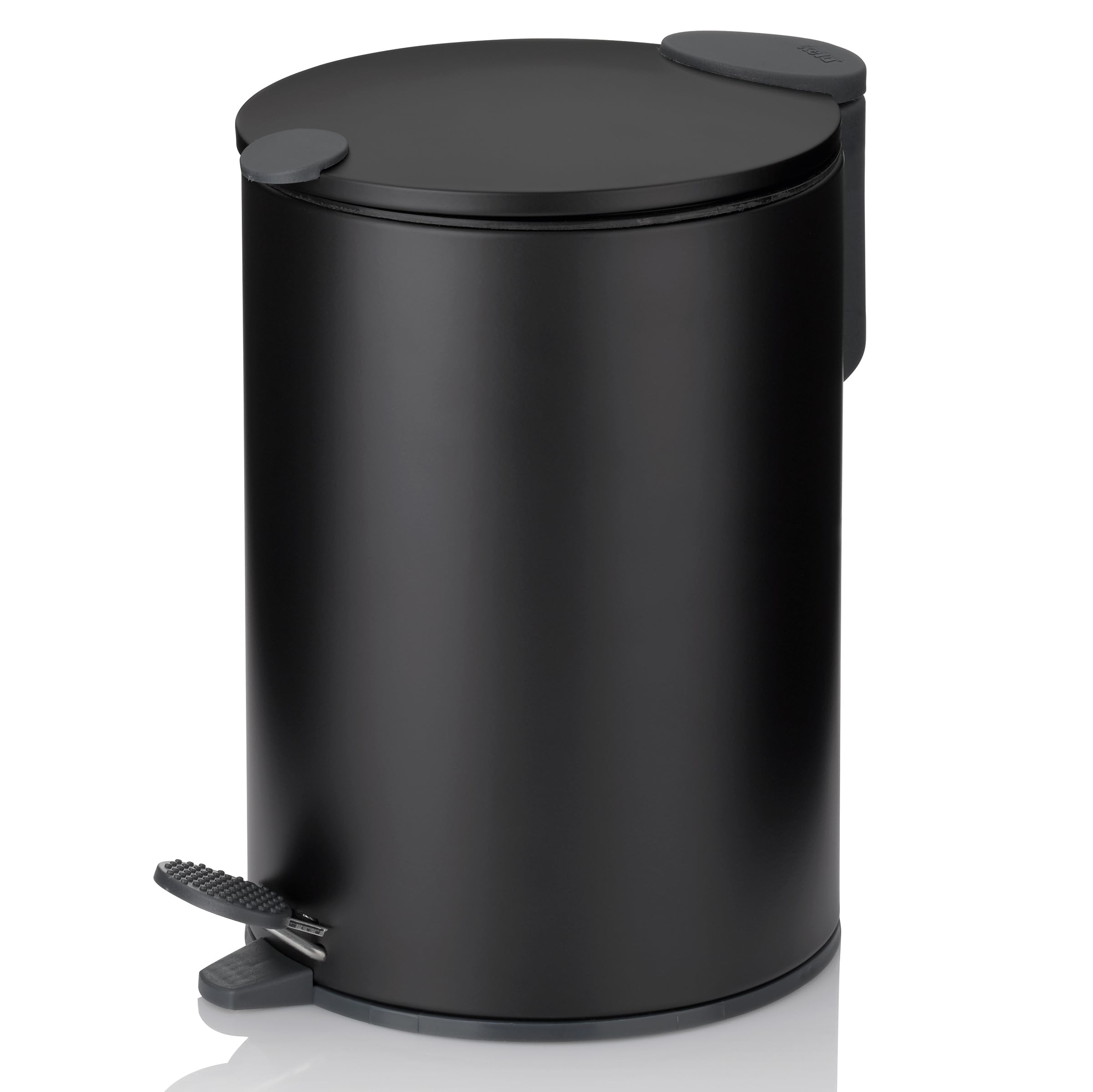 kela 23614 Dust Bin, 3 l, Silent Close, Metal, Mats, Black