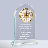 Retirement Gifts for Men/Woman - Premium Glass Retirement Clock, 2025 Happy Retirement Engraved Inspirational Gift for Retired Friends, Coworker, Boss, Leader, Employee Farewell Present (ETNC)
