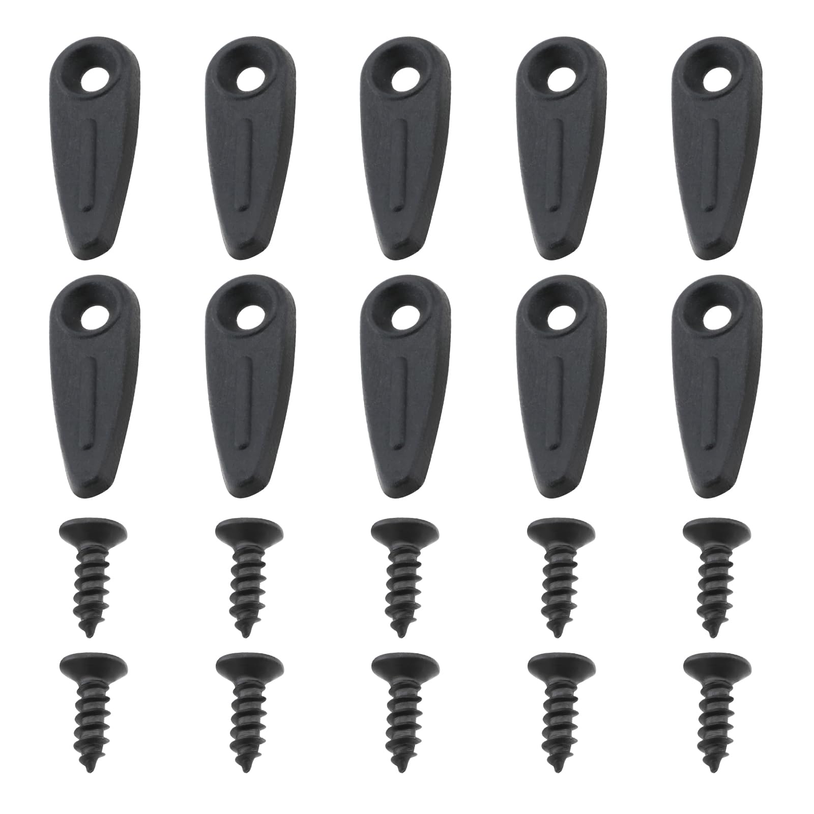 Be In Your Mind 100 Sets 2.5mm Frame Turn Button Photo Frame Back Panel Plastic Buckle with Screws for Hanging Pictures Photos Drawings Black