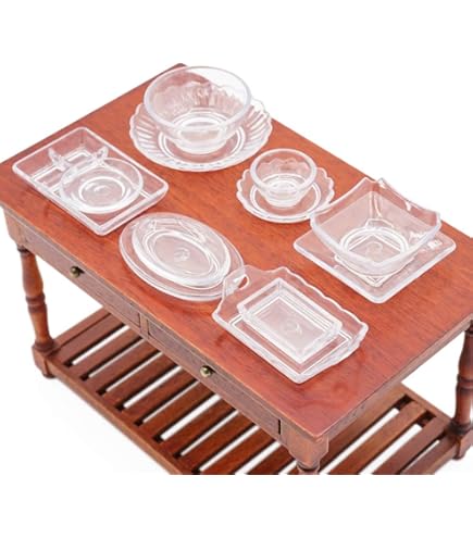 Odoria 1/12 Scale Miniature Bowls & Glasses - 11 Piece Dollhouse Kitchen Accessories Set