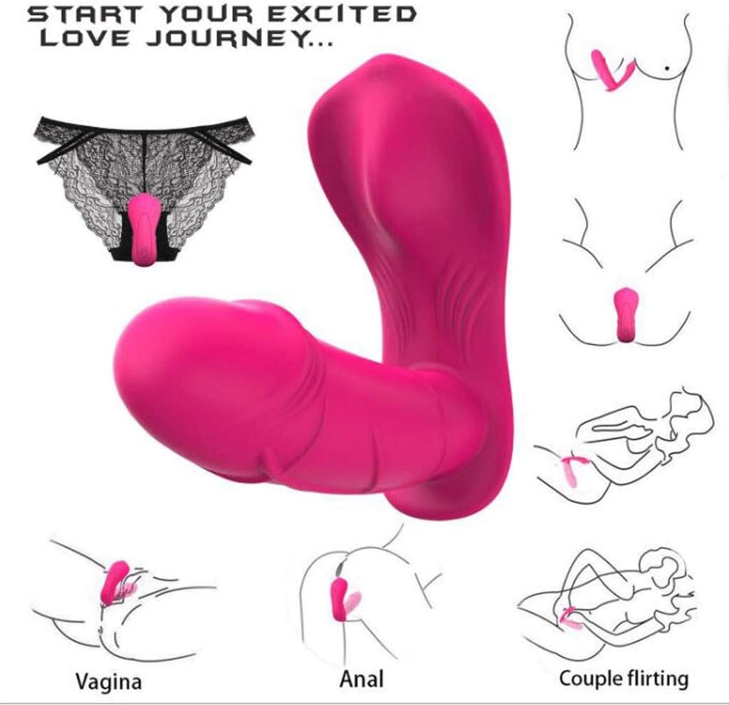 LJZ Vibrating Clitoral for Women Butterfly Vibrador Soft and Comfortable Massgae with 10-Kind Vibrador Mode Wireless Remote Control Backpack