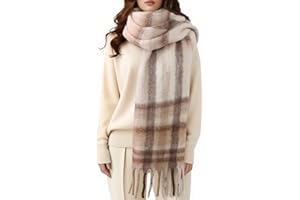 Passionbility Women's Winter Scarfs for Women, Mohair Vintage Scarf Large Chunky Scarf Cashmere Feel Blanket Wrap