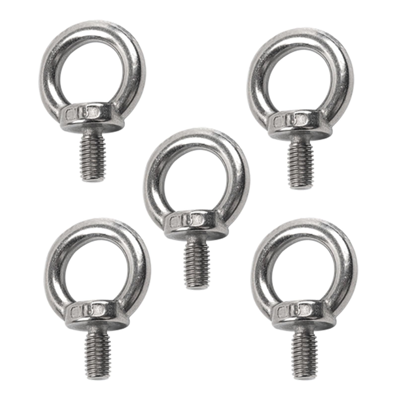 5pcs m8 eye bolt,eye screws 304 stainless steel male thread lifting ring eye bolts,eye bolts heavy duty,for living lifting and various engineering lifting equipment