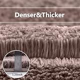 Non Slip Toilet Mat 50x60cm Taupe U Shape Ultra Thick Microfiber view 4