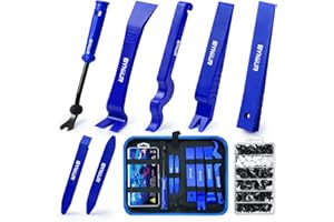 BYNIIUR Trim Removal Tool, Car Panel Door Audio Trim Tool Kit, Fastener Remover Clip Removal Tool, Push Pins Clip Removal Tool Set Car Door Panel Dashboard Repair Kit, Blue