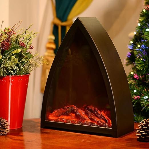 Amazon Com Hn Haiinaa Flameless Lantern Realistic Fireplace Light