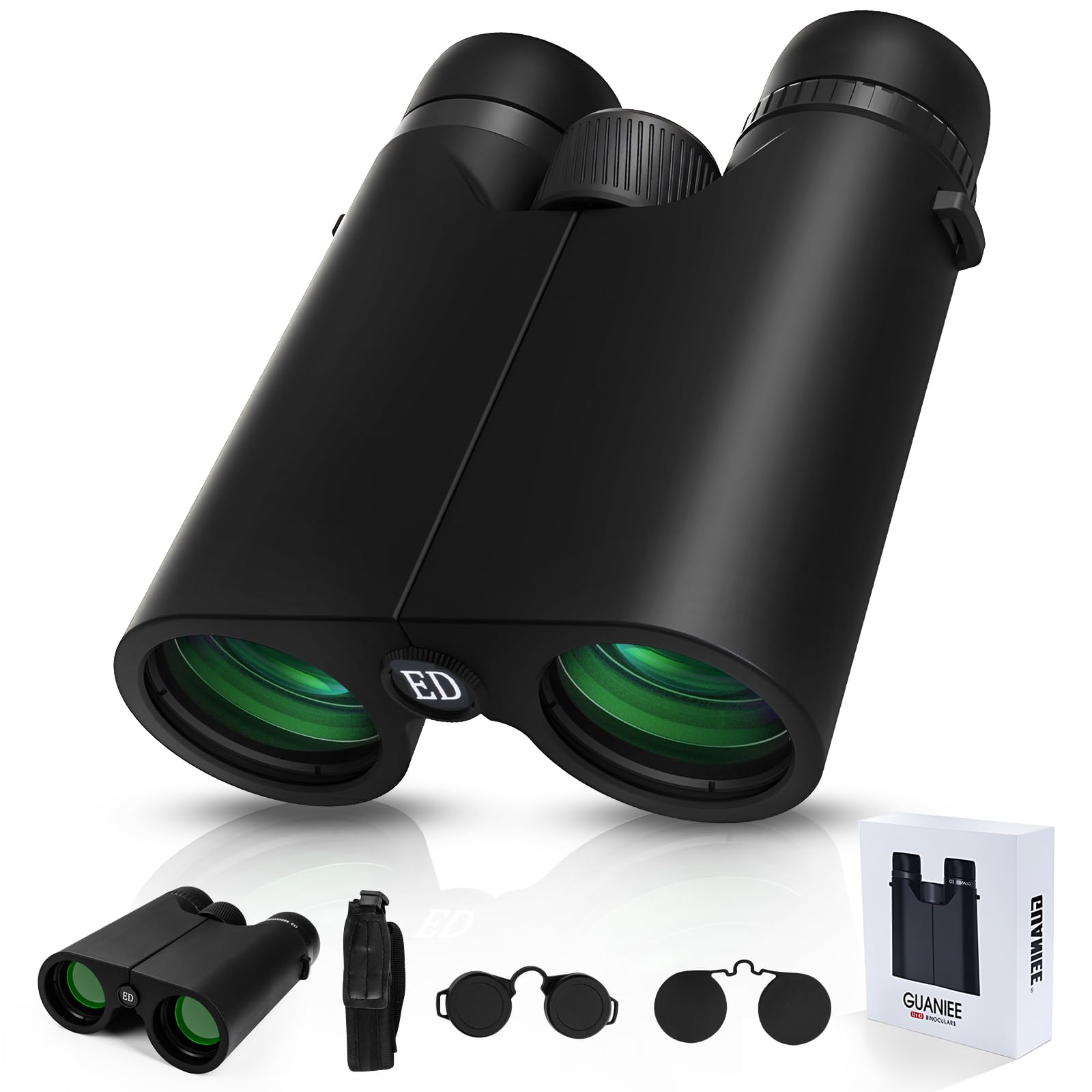 Photo 1 of 10x42 Binoculars for Adults High Powered Compact Binoculars with Low Light Night Vision for Bird Watching Hunting Travel Outdoor Sports, Easy to Focus