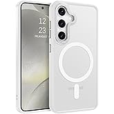 BENTOBEN Magnetic for Samsung Galaxy S24 Plus Case [Compatible with Magsafe] Translucent Matte Slim Shockproof Anti-Yellow Women Men Protective Phone Cases Cover for Samsung S24 Plus 6.7", Pure White