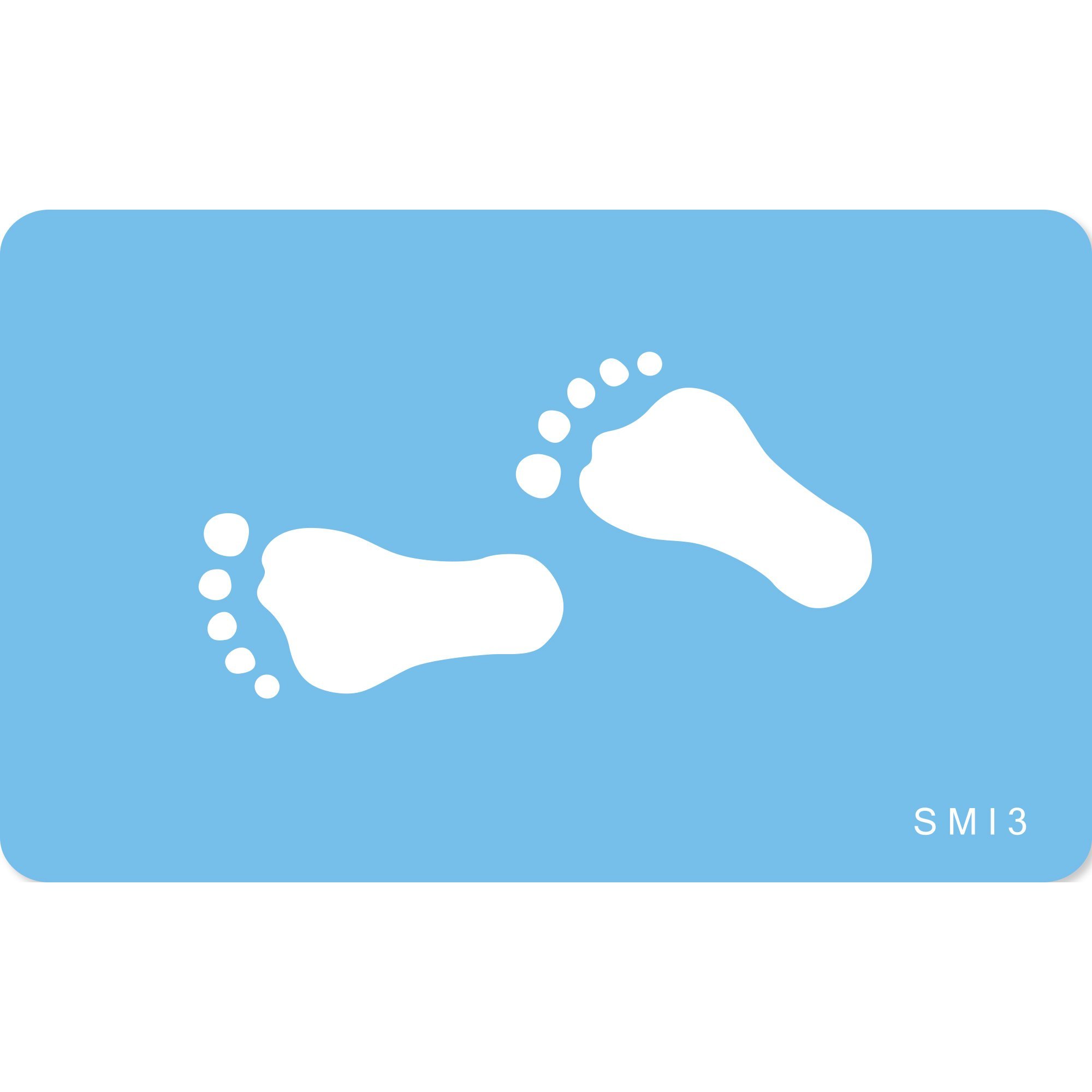 PME SMI3 JEM Footprints Stencil, Blue