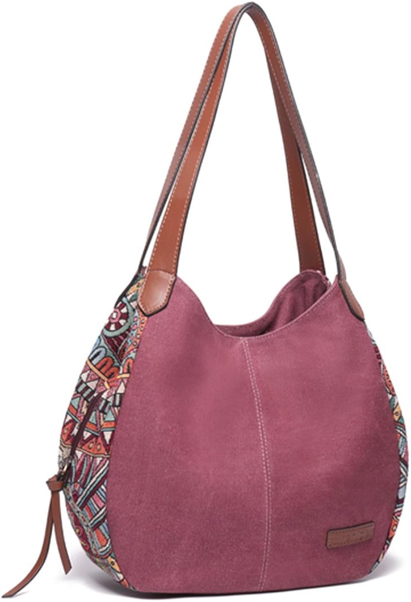 brenice embossed flower handbags vintage capacity bohemian shoulder bags