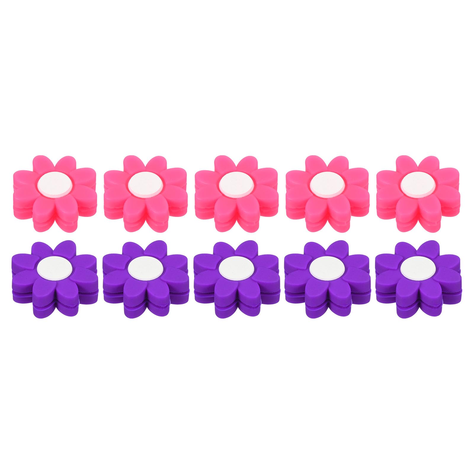 M METERXITY 10 Pack Tennis Vibration Dampener - Racket Shock Absorber, Silicone Racket String Damping, Apply to Tennis Racket (24mm, Purple, Pink)