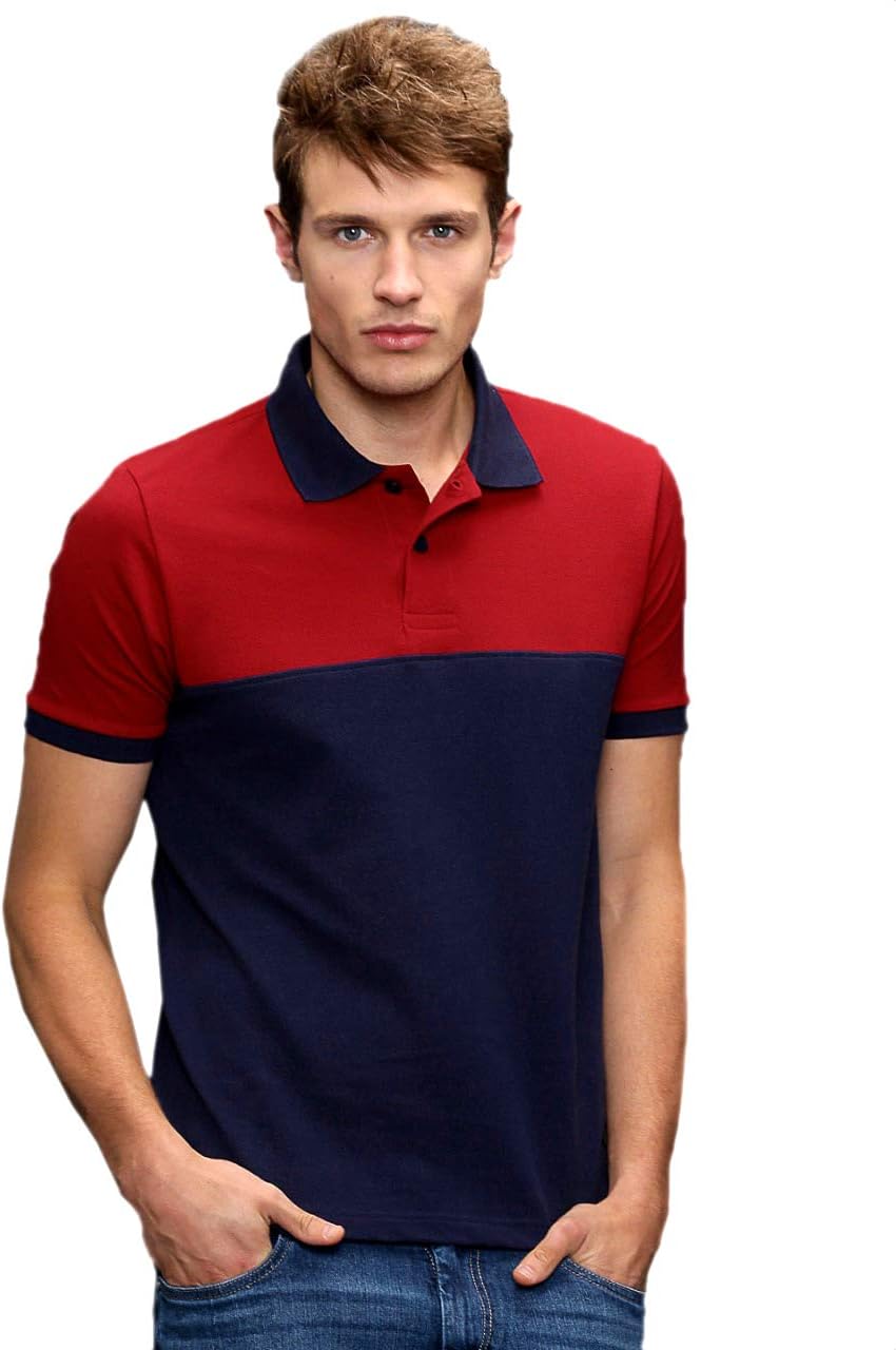 FashCloud Plain Blue Anthra Maroon Half Sleeve Polo T Shirt for Men