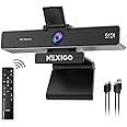 Zoom Certified, NexiGo N950P 4K Zoomable Webcam with Remote Control, Sony_Starvis Sensor, 5X Digital Zoom, Pro Web Camera with Dual Stereo Mics, for Zoom Skype Teams Twitch