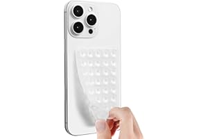 SUCKY Double-Sided Silicone Suction Phone Case Mount – Dual-Sided Sticky Phone Grip for Mirrors, Windows, & Gym – Hands-Free Holder for Selfies & TikTok – for iPhone & Android (Clear)