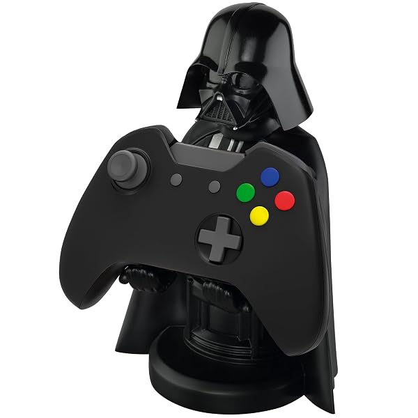 EXQUISITE GAMING: STAR WARS: DARTH VADER – ORIGINAL MOBILE PHONE & GAMING CONTROLLER HOLDER, DEVICE STAND, CABLE GUYS, LICENSED FIGURE (MULTI-COLORED)