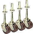 Rockler Hardwood Swivel Caster Wheels (Pack of 4)