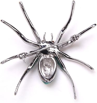 Amazon ブローチ アクセサリー スパイダー形 輝き 男女兼用 蜘蛛 ラインストーン グリーン ブローチ 通販