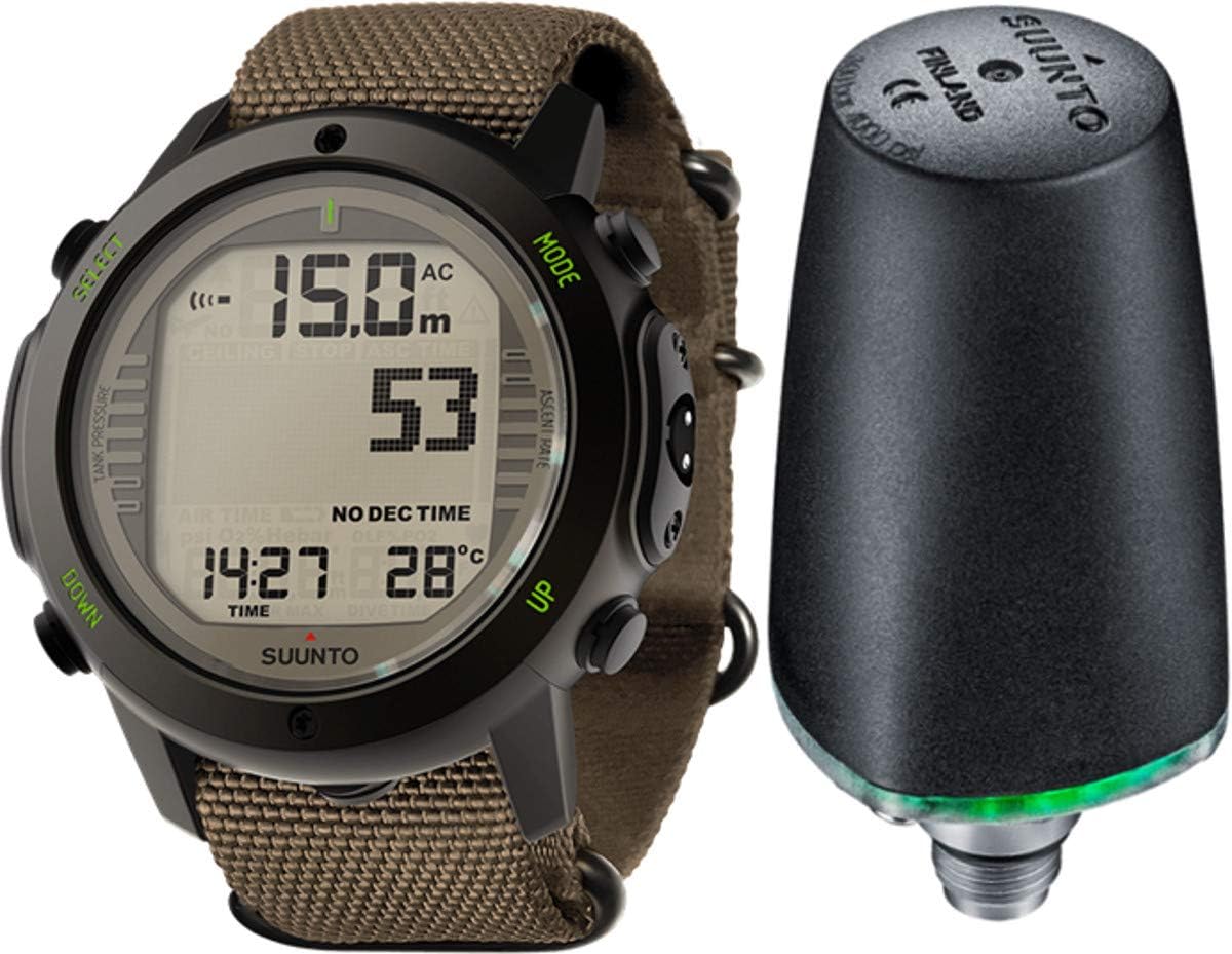 SUUNTO D6I NOVO Stealth Zulu with USB & Suunto Wireless Tank Pressure Transmitter Led