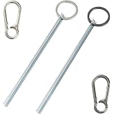 Zookpr Half Moon Elevator Door Key for Westinghouse Schindler Elevator Door | Half-Moon Keys with Metal Fob (Dark Gray and Silver), 2 Pack