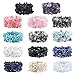 JOVIVI Amethyst/Turquoise/Rock Crystal Quartz Healing Gemstone Chips Chunky Stretch Bracelet